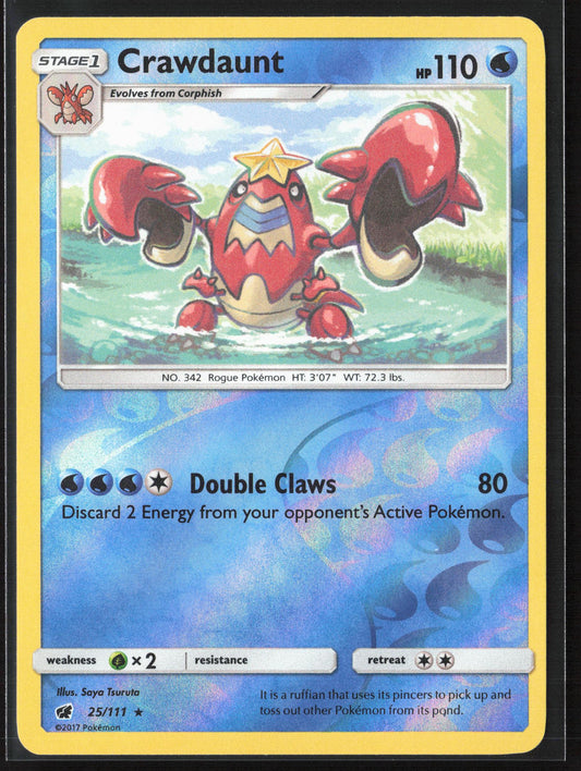 SM - Crimson Invasion #25/111 Crawdaunt Reverse Holo 22513
