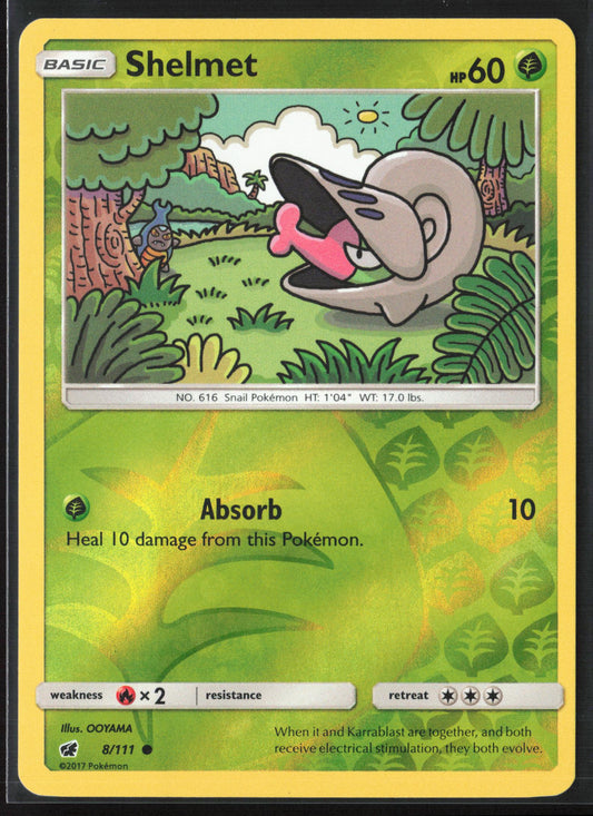 SM - Crimson Invasion #8/111 Shelmet Reverse Holo 22516