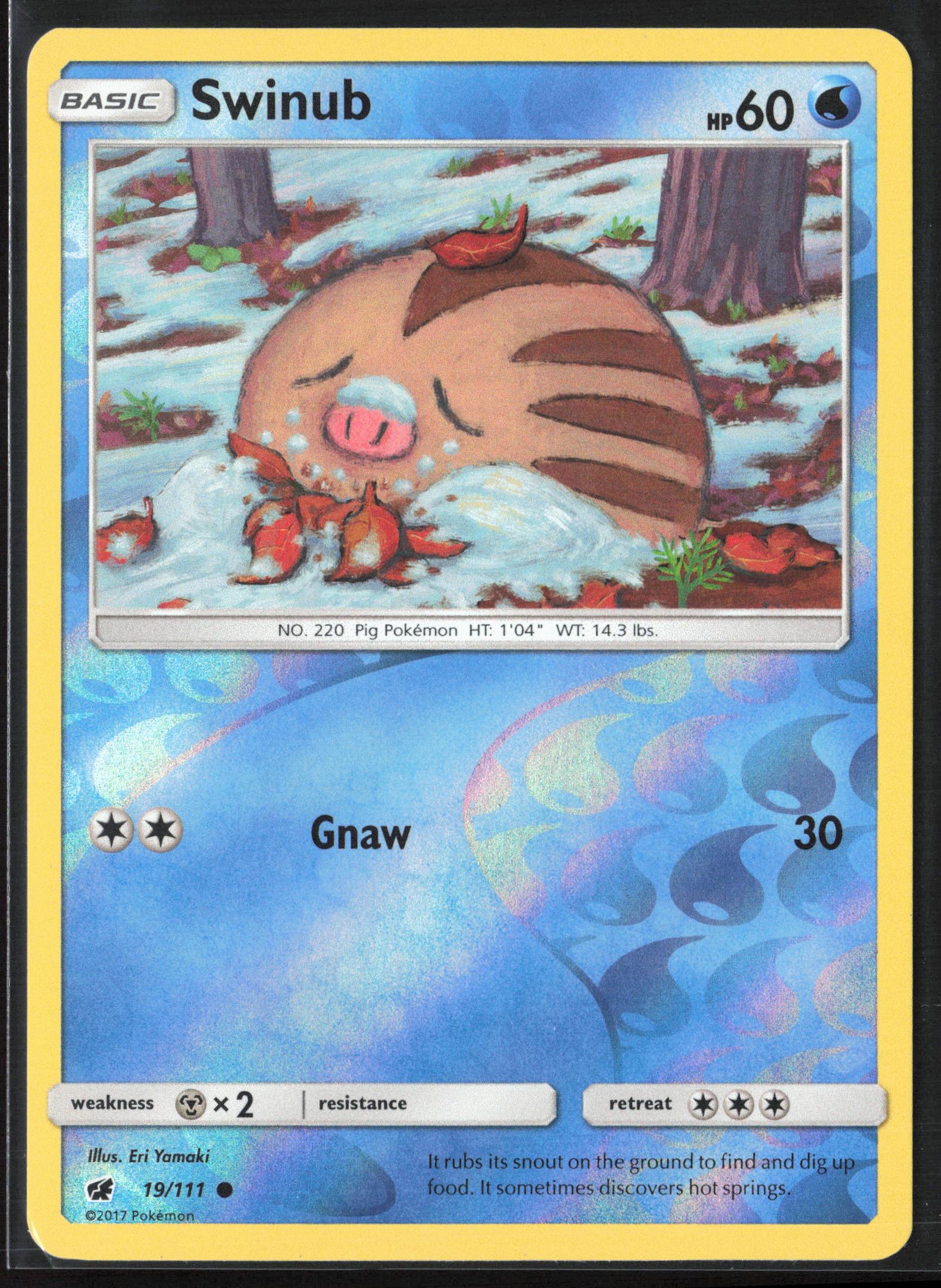 SM - Crimson Invasion #19/111 Swinub Reverse Holo 22519