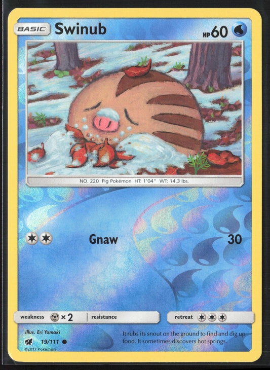 SM - Crimson Invasion #19/111 Swinub Reverse Holo 22519