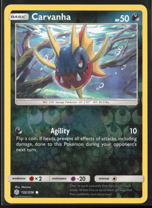 SM - Cosmic Eclipse #132/236 Carvanha Reverse Holo 22521