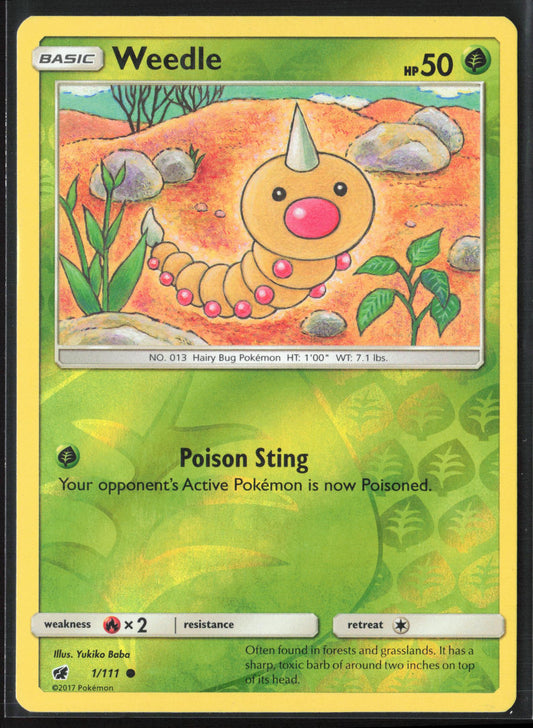 SM - Crimson Invasion #1/111 Weedle Reverse Holo 22525