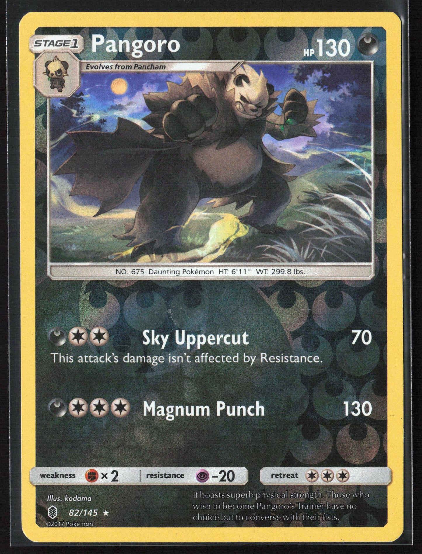 SM - Guardians Rising #82/145 Pangoro Reverse Holo 22539