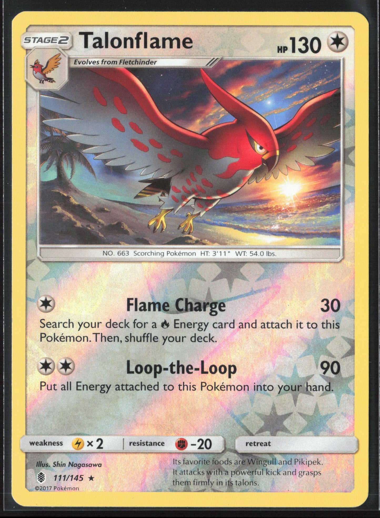 SM - Guardians Rising #111/145 Talonflame Reverse Holo 22542