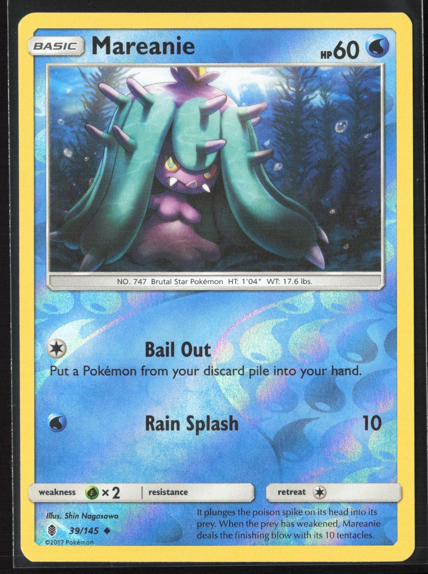 SM - Guardians Rising #39/145 Mareanie Reverse Holo 22544