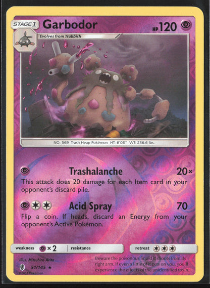 SM - Guardians Rising #51/145 Garbodor Reverse Holo 22546