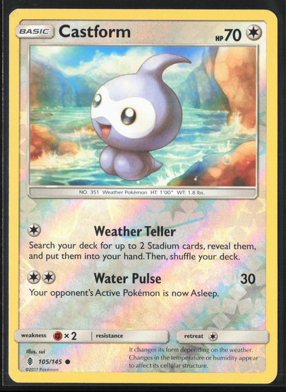 SM - Guardians Rising #105/145 Castform Reverse Holo 22549