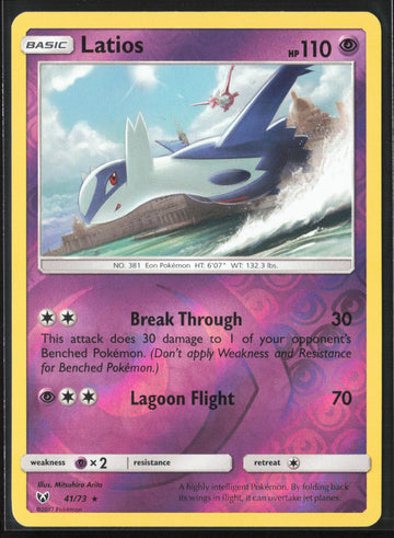 
Shining Legends #41/73 Latios Reverse Holo 22561