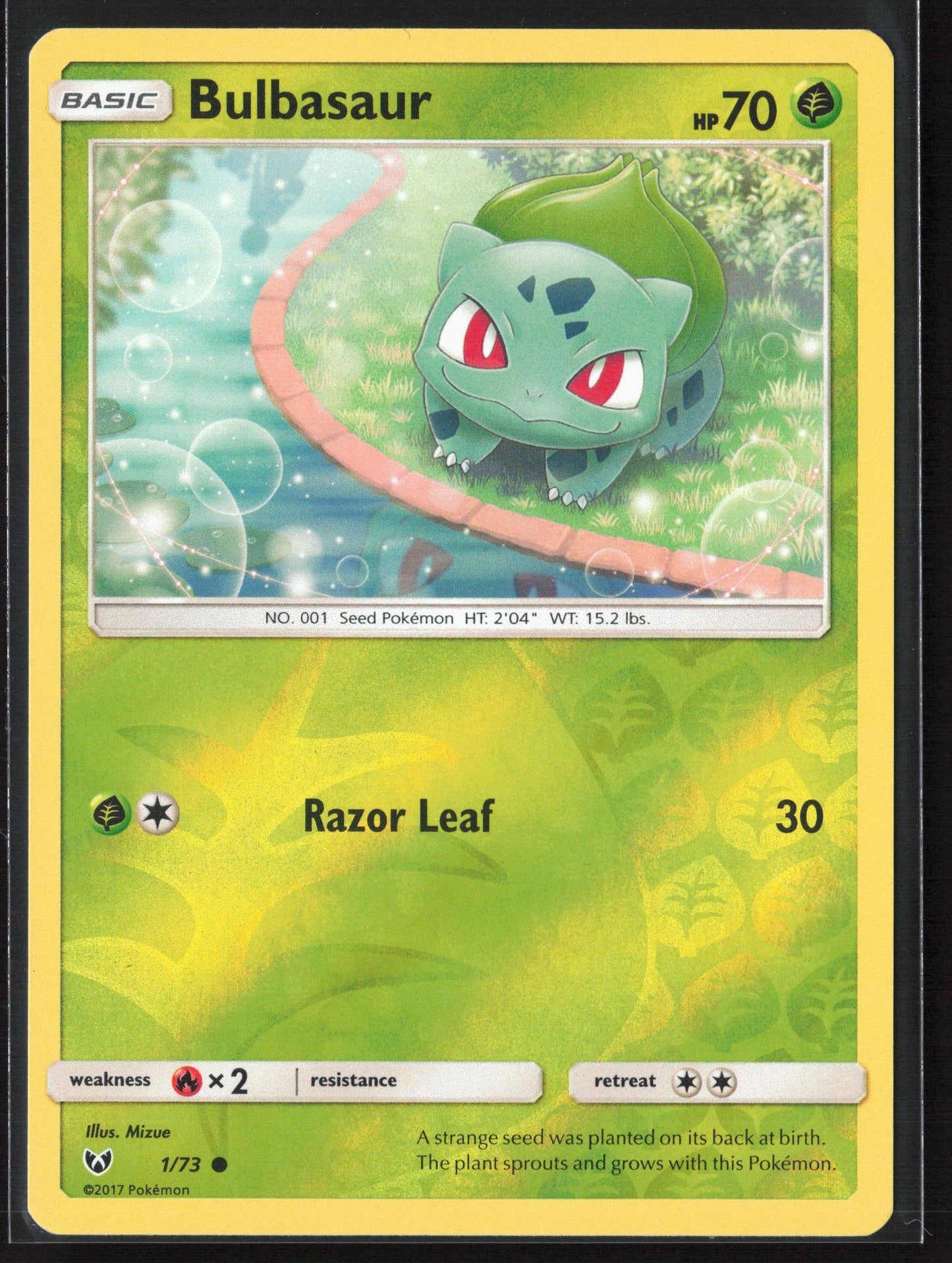 Shining Legends #1/73 Bulbasaur Reverse Holo 22566