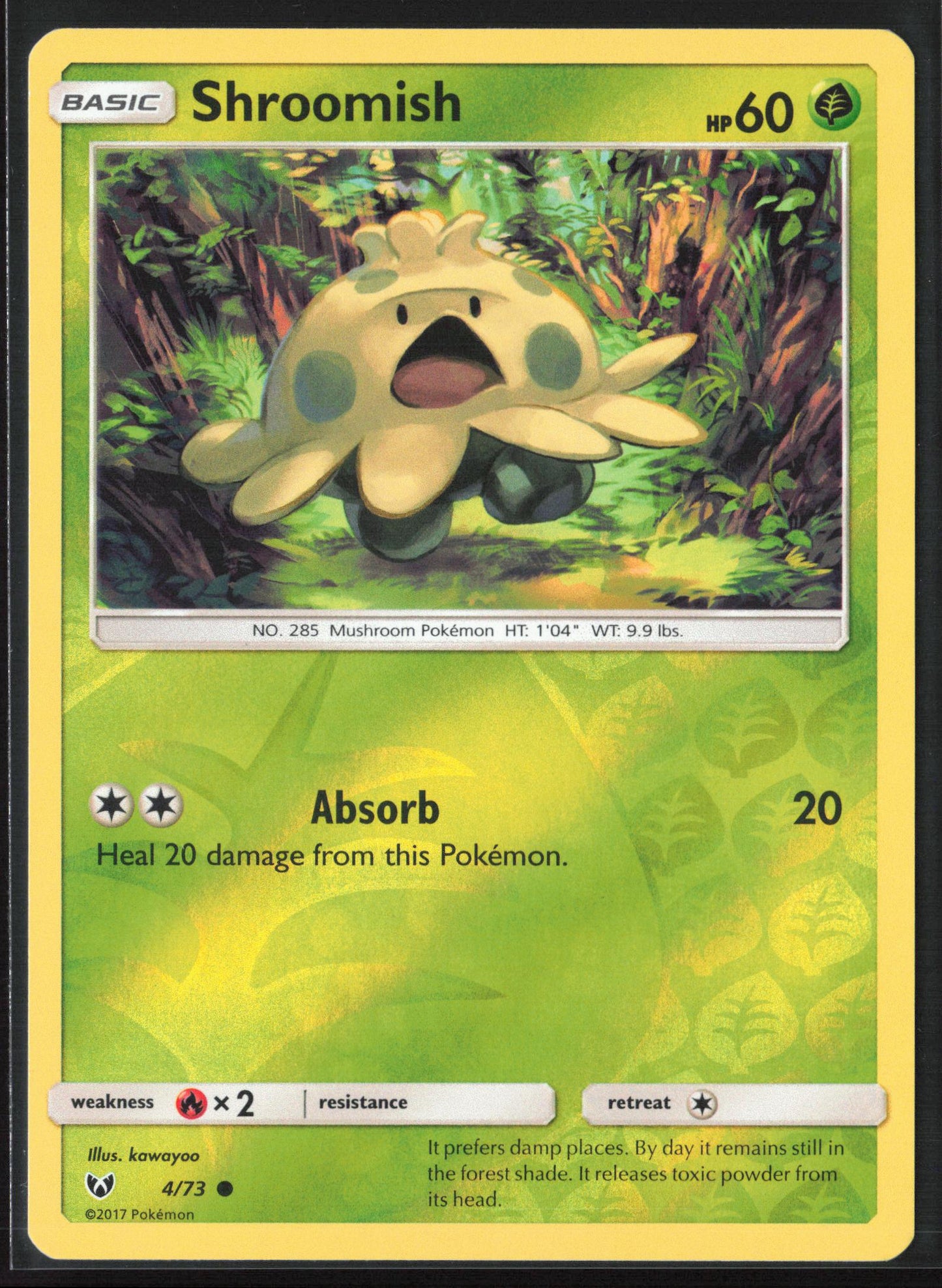 Shining Legends #4/73 Shroomish Reverse Holo 22568
