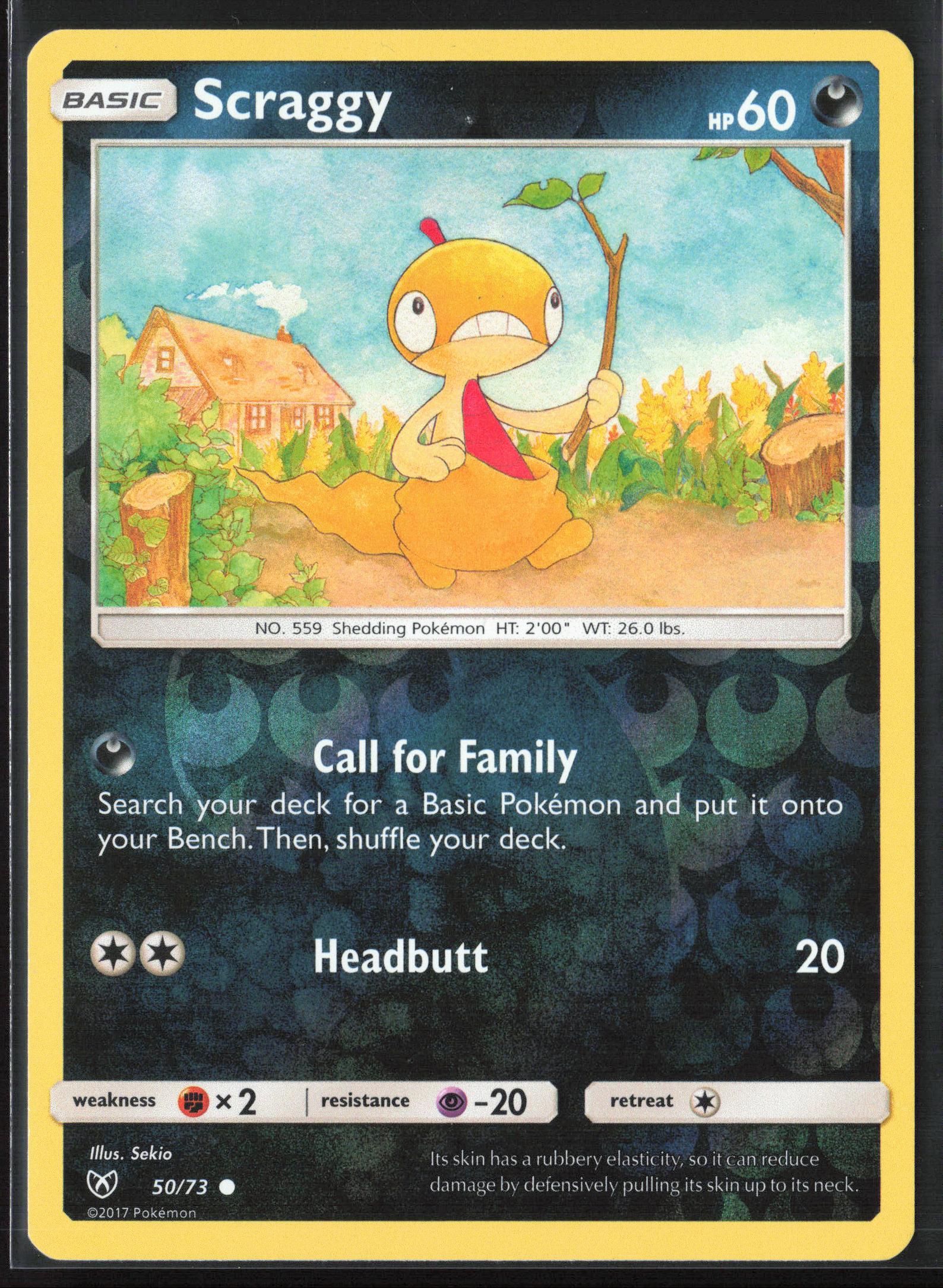 Shining Legends #50/73 Scraggy Reverse Holo 22572