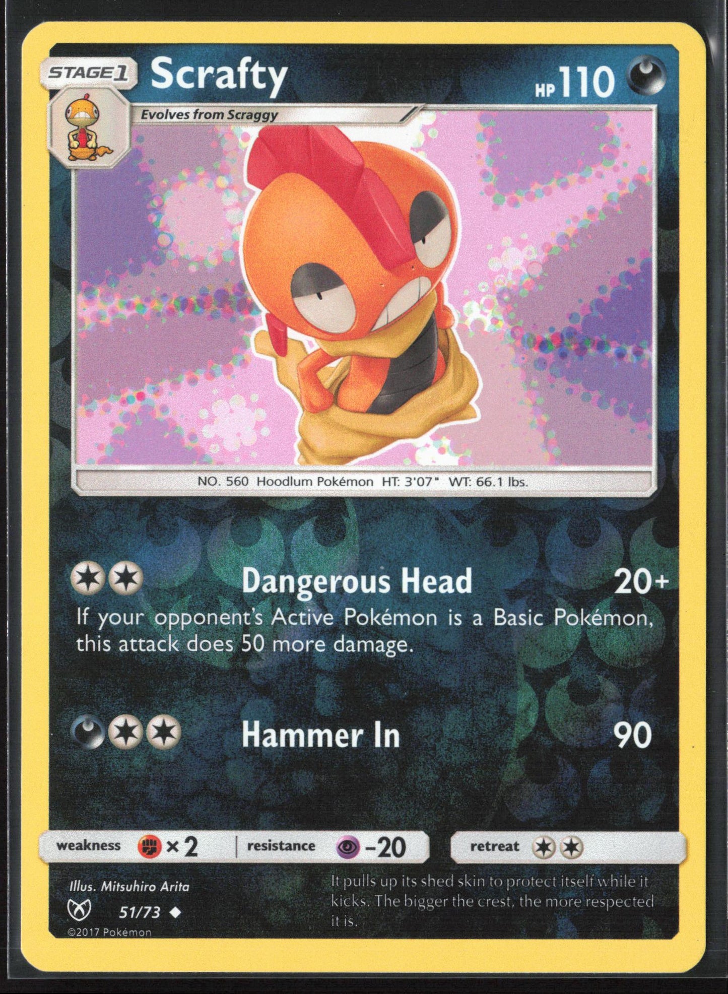 Shining Legends #51/73 Scrafty Reverse Holo 22573
