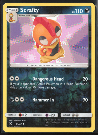 Shining Legends #51/73 Scrafty Reverse Holo 22573