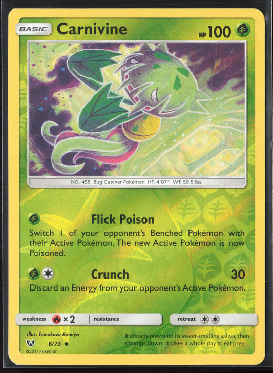 Shining Legends #6/73 Carnivine Reverse Holo 22575
