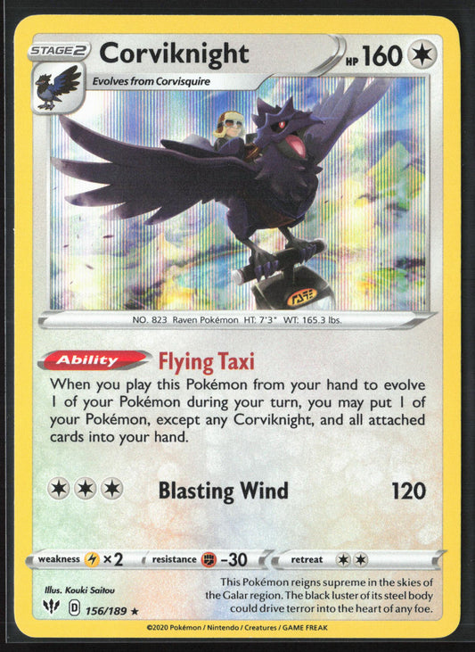 SWSH03: Darkness Ablaze #156/189 Corviknight Holo 22600
