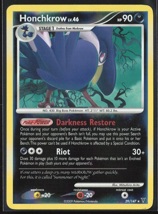 Supreme Victors #29 Honchkrow Reverse Holo 22612