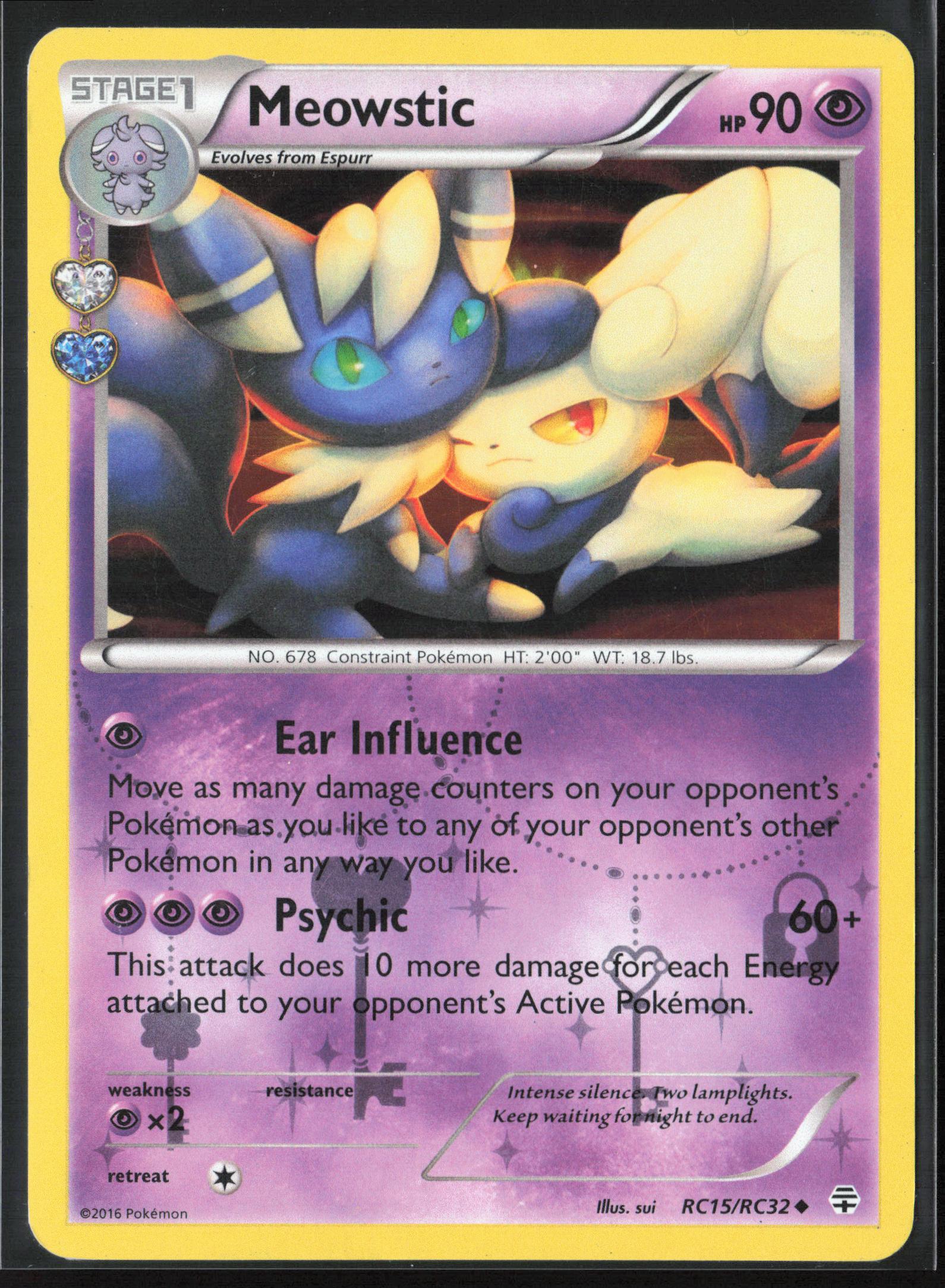 Generations: Radiant Collection #RC15/RC32 Meowstic Reverse Holo 22629