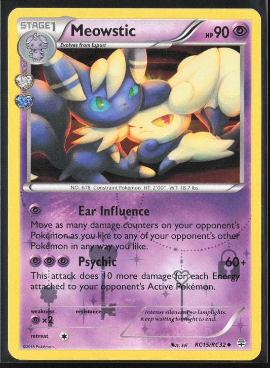 Generations: Radiant Collection #RC15/RC32 Meowstic Reverse Holo 22629