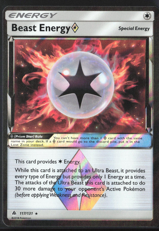 SM - Forbidden Light #117/131 Beast Energy Prism Star Reverse Holo 22631