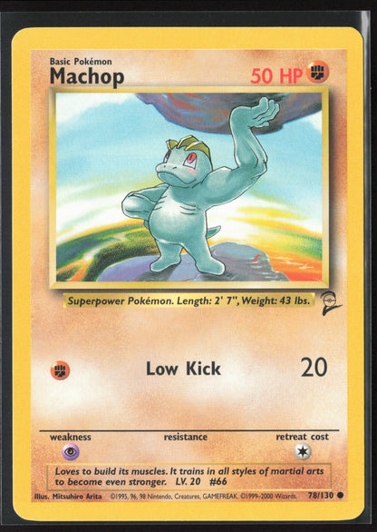 Base Set 2 #078/130 Machop Non-Holo 22667