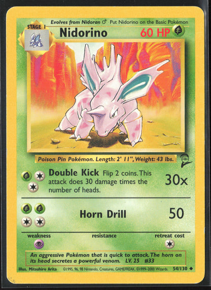 Base Set 2 #054/130 Nidorino Non-Holo 22680