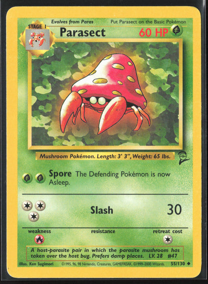 Base Set 2 #055/130 Parasect Non-Holo 22681