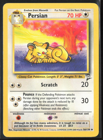 
Base Set 2 #056/130 Persian Non-Holo 22683