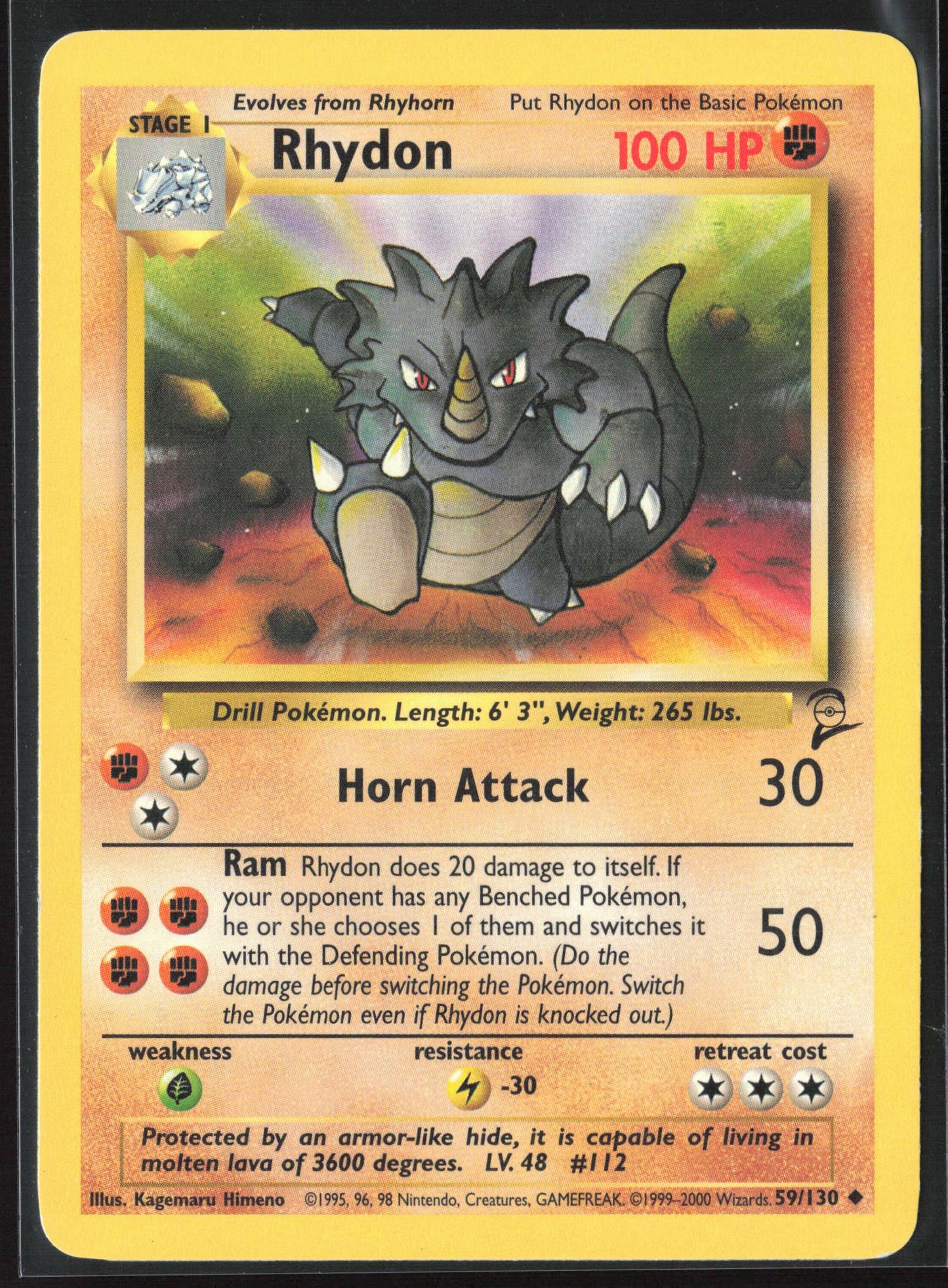 Base Set 2 #059/130 Rhydon Non-Holo 22685