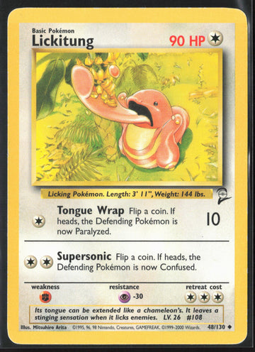
Base Set 2 #048/130 Lickitung Non-Holo 22690