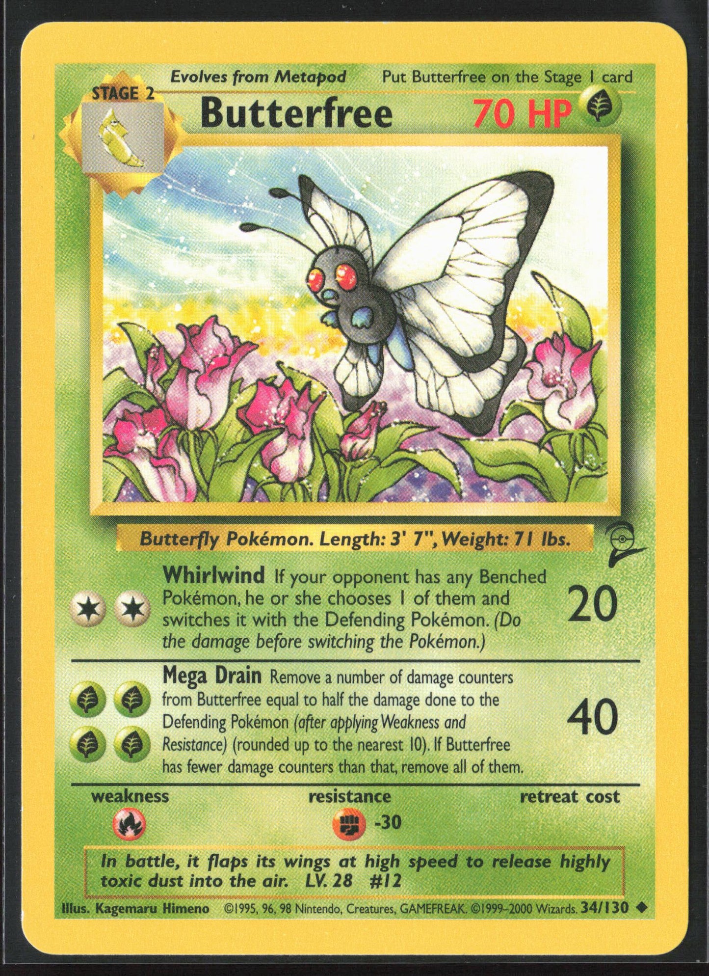 Base Set 2 #034/130 Butterfree Non-Holo 22695