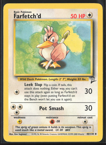 
Base Set 2 #040/130 Farfetch'd Non-Holo 22696