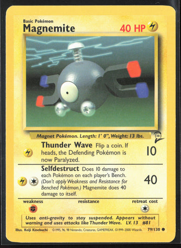 
Base Set 2 #079/130 Magnemite Non-Holo 22700