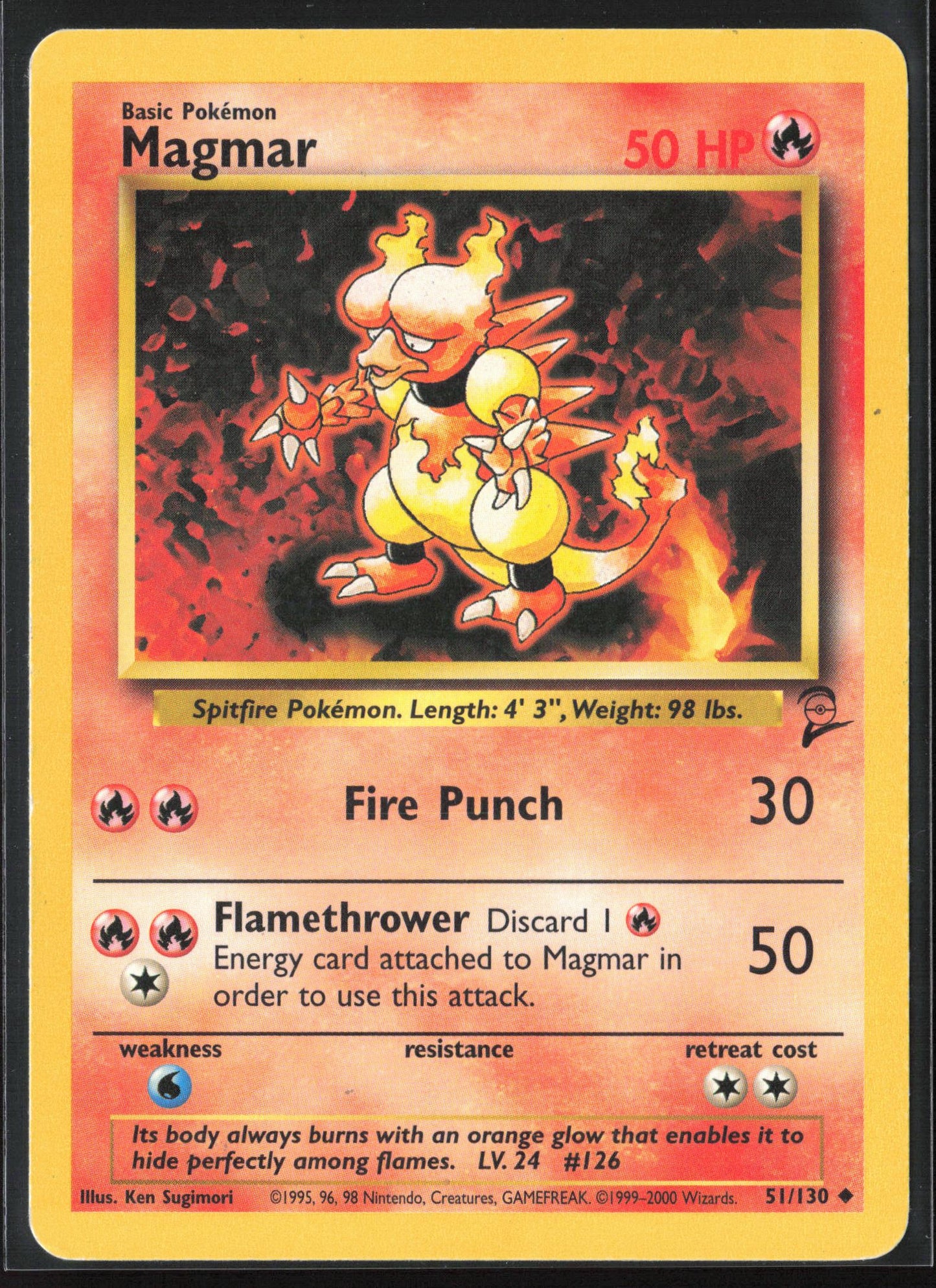 Base Set 2 #051/130 Magmar Non-Holo 22701