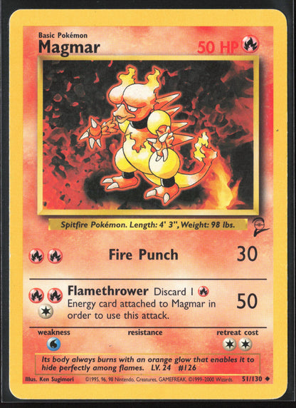 Base Set 2 #051/130 Magmar Non-Holo 22701