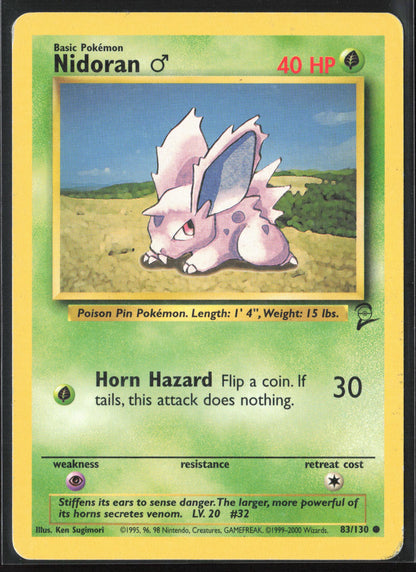Base Set 2 #083/130 Nidoran M Non-Holo 22703