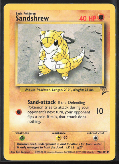 Base Set 2 #091/130 Sandshrew Non-Holo 22704