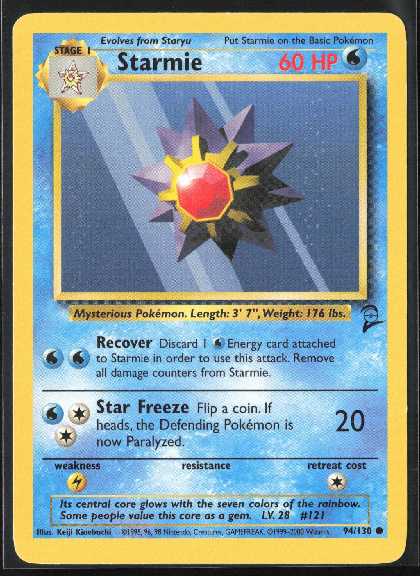 Base Set 2 #094/130 Starmie Non-Holo 22705