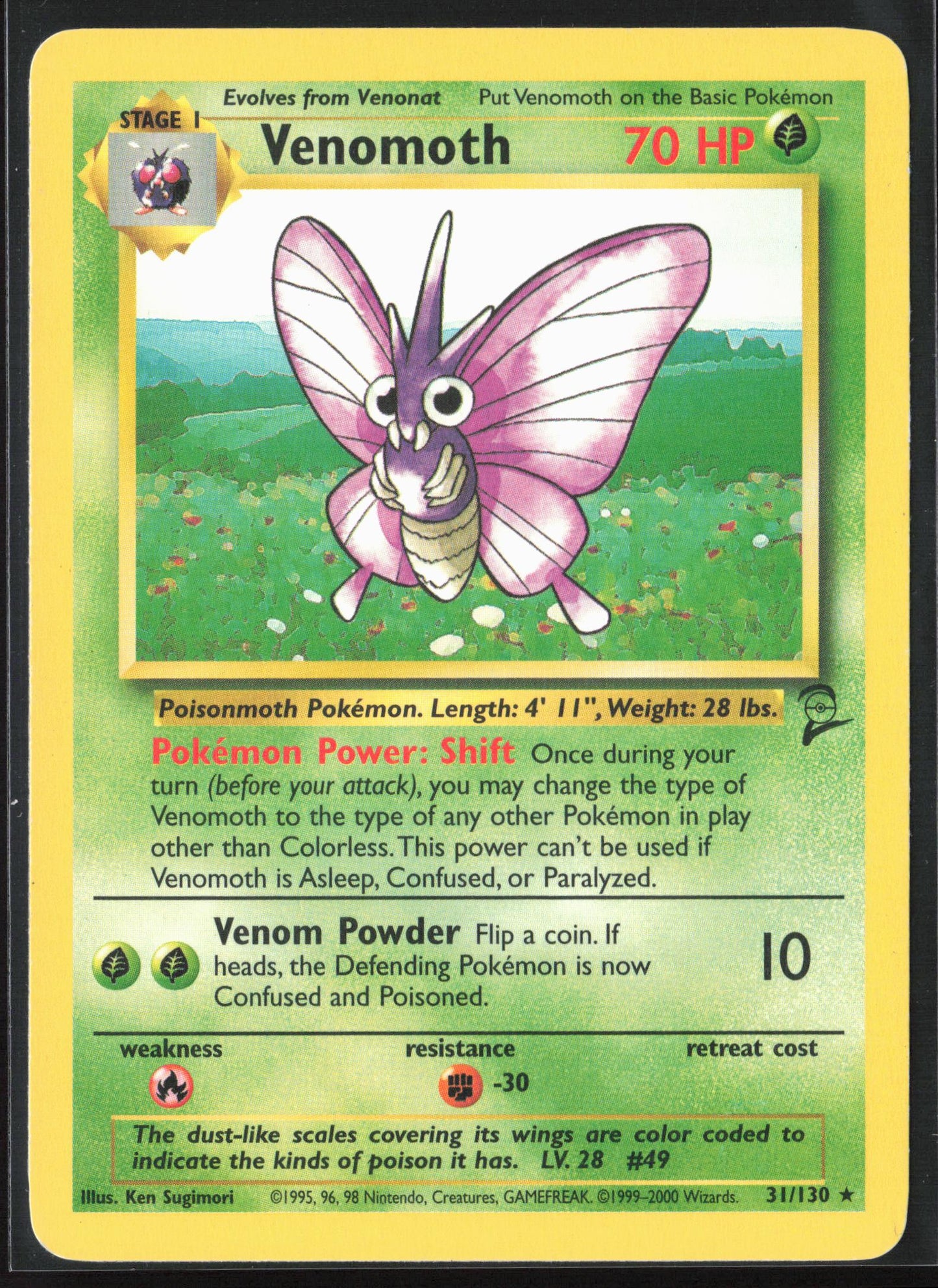 Base Set 2 #031/130 Venomoth Non-Holo 22706