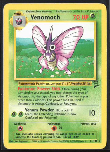 
Base Set 2 #031/130 Venomoth Non-Holo 22706