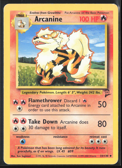 Base Set 2 #033/130 Arcanine Non-Holo 22707