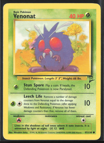 
Base Set 2 #097/130 Venonat Non-Holo 22715