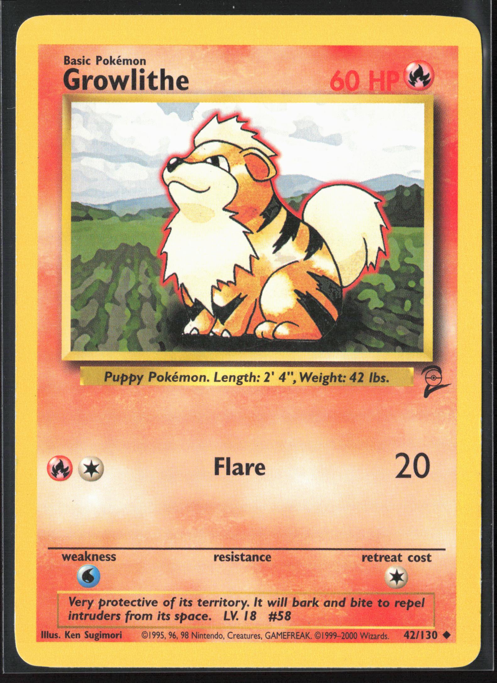 Base Set 2 #042/130 Growlithe Non-Holo 22719