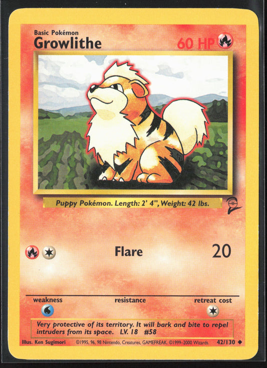 Base Set 2 #042/130 Growlithe Non-Holo 22719