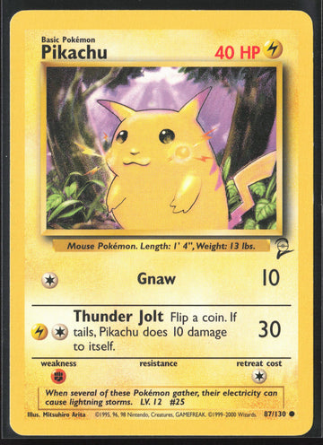 
Base Set 2 #087/130 Pikachu Non-Holo 22726