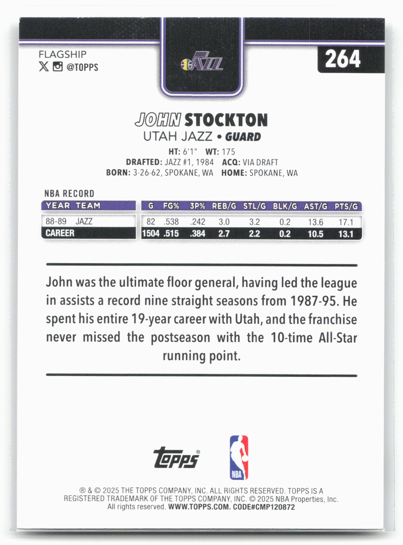 2025-26 Topps #264 John Stockton