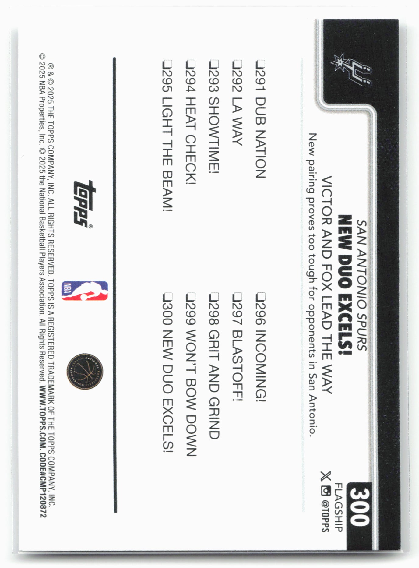 2025-26 Topps #300 New Duo Excels!: Victor and Fox Lead The Way