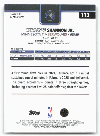 2025-26 Topps #113 Terrence Shannon Jr.