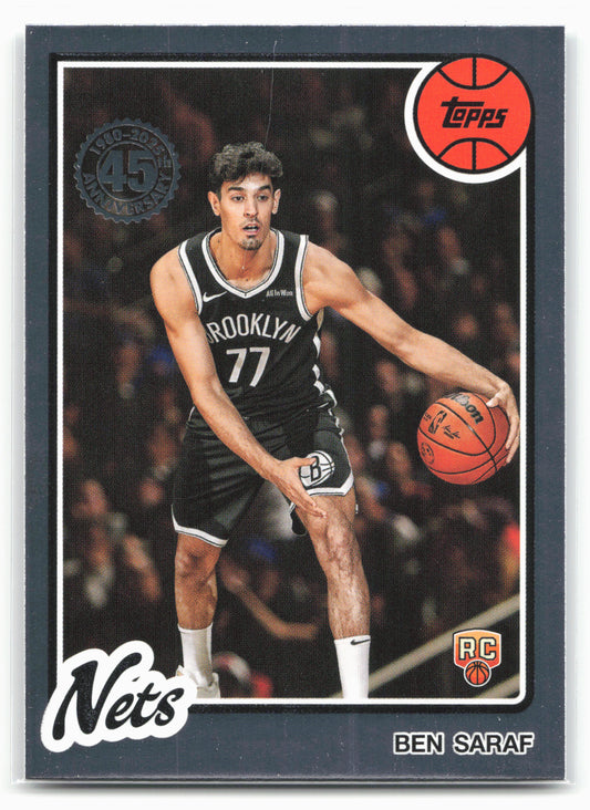 2025-26 Topps #80BK-72 Ben Saraf 1980-81 Topps Basketball