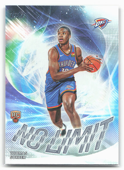 2025-26 Topps #NL-15 Thomas Sorber No Limit Rainbow Foilboard