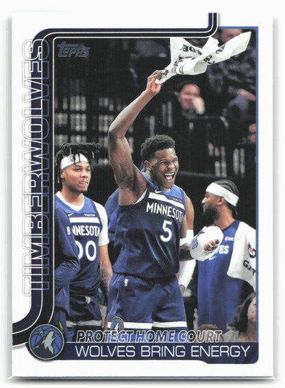 2025-26 Topps #287 Protect Home Court: Wolves Bring Energy